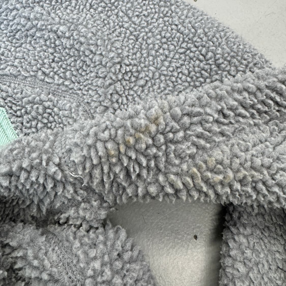 골든베어 민트 그레이 배색 플리스 자켓 상품이미지4