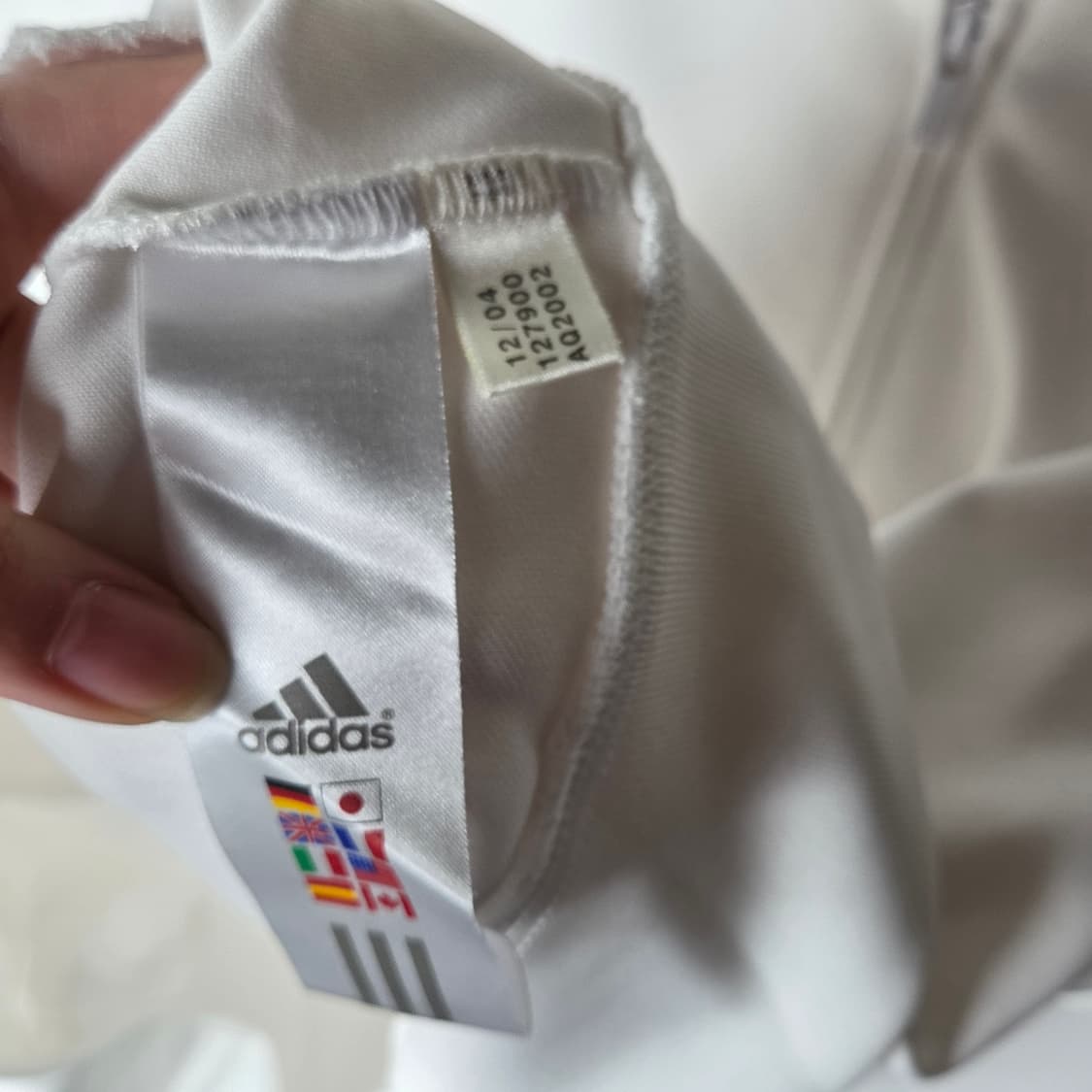 [Adidas] 아디다스 화이트블루 반팔 트랙탑 후디져지 상품이미지6