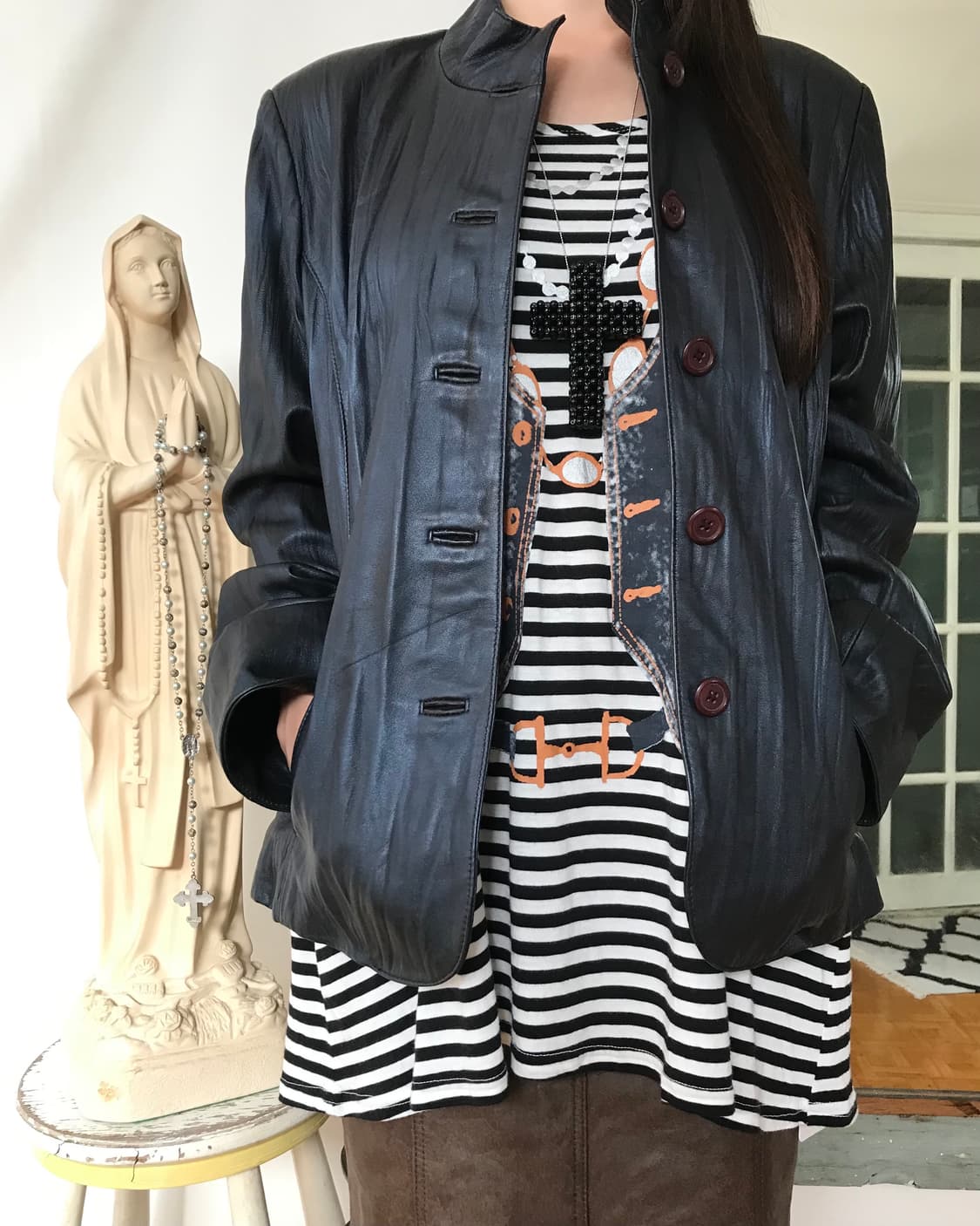 vintage leather jacket 상품이미지7