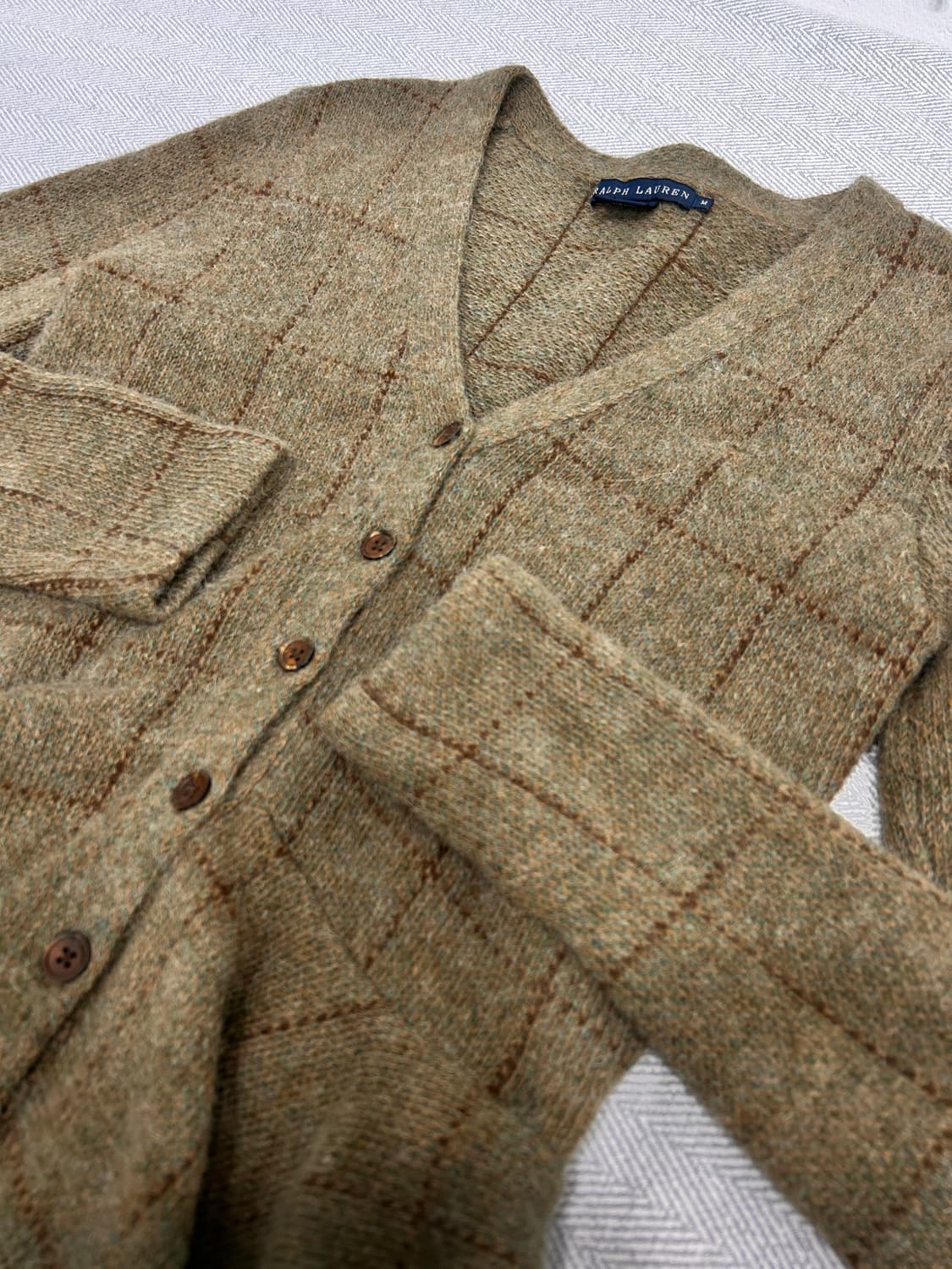 폴로랄프로렌 울 알파카 프릴 니트 가디건 M 상품이미지4