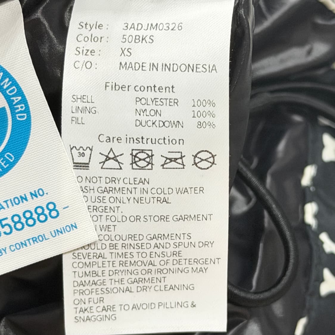 MLB 클래식 모노그램 후드 다운 패딩 블랙 XS 상품이미지7