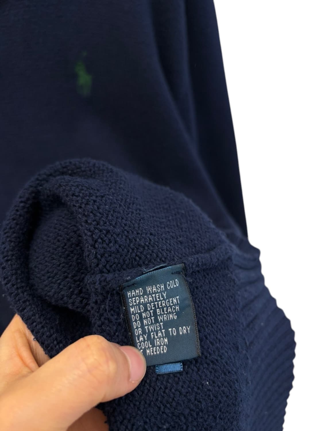 00s 폴로 반집업 니트 네이비 (M/100~105) 상품이미지8