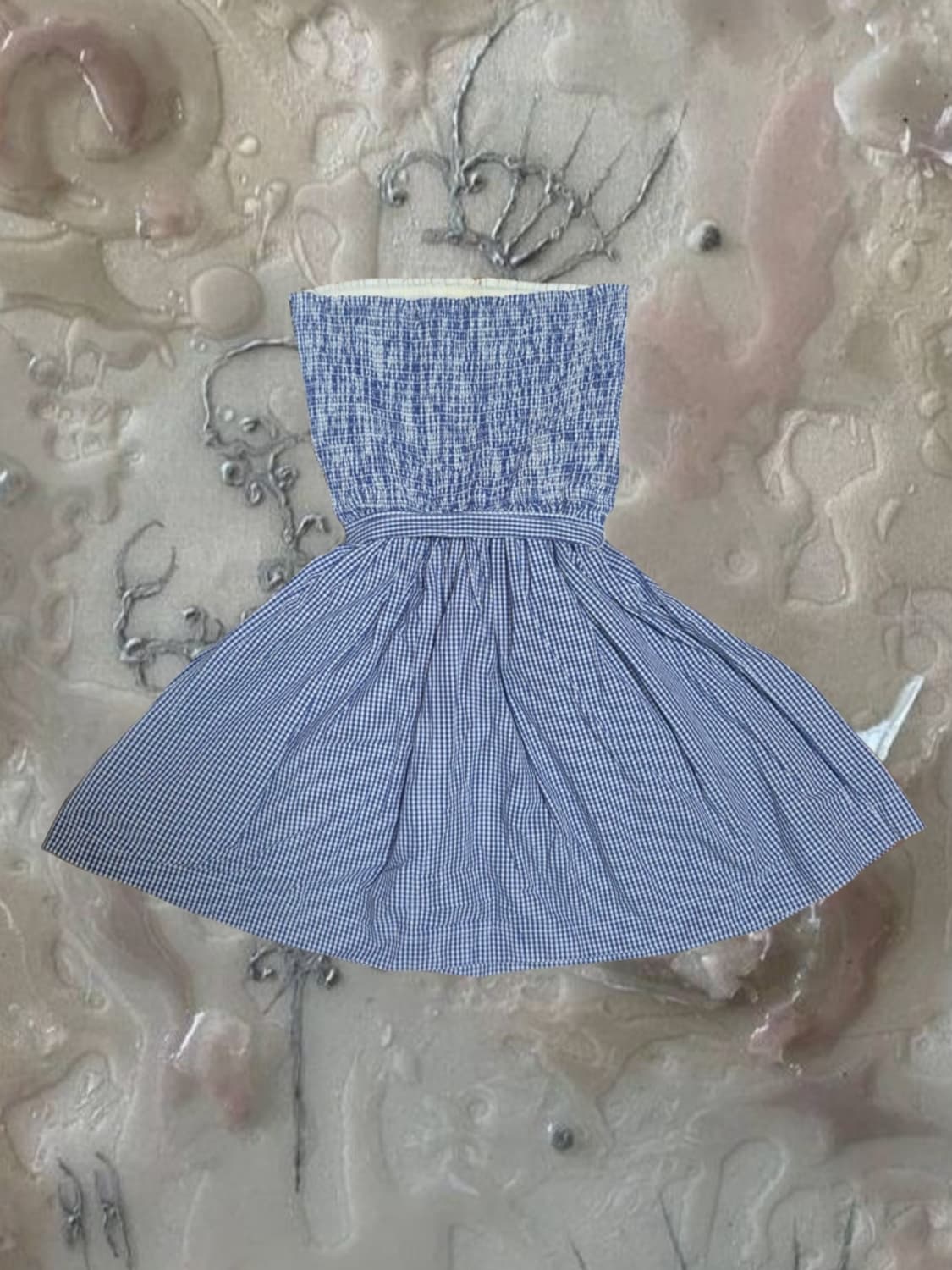 미국 빈티지 홀리스터 갸루 블루 깅엄 체크 원피스 탑 핀터레스트 핀터깔 상품이미지2