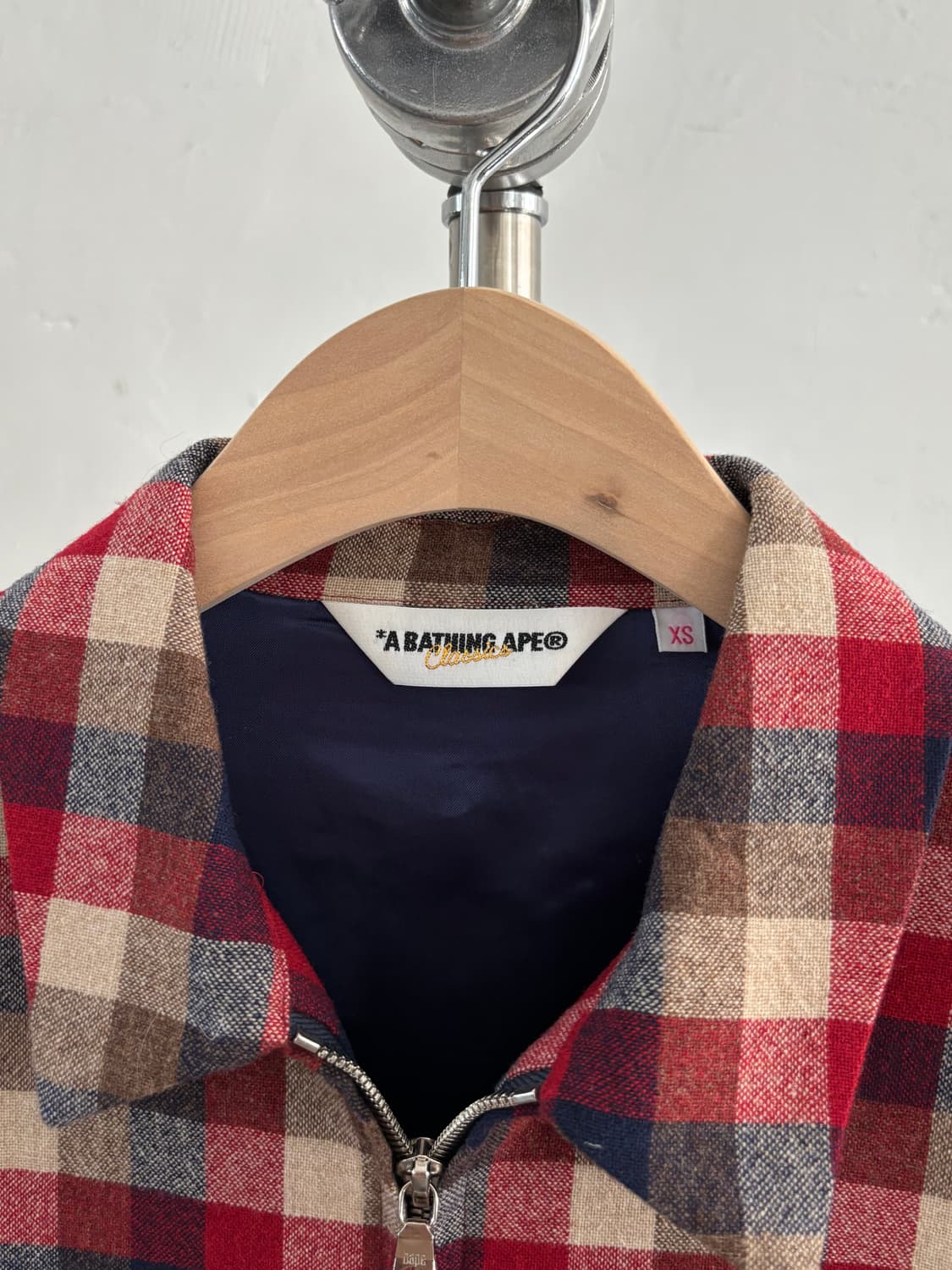Bape 베이프 체크 울 집업 자켓 상품이미지2