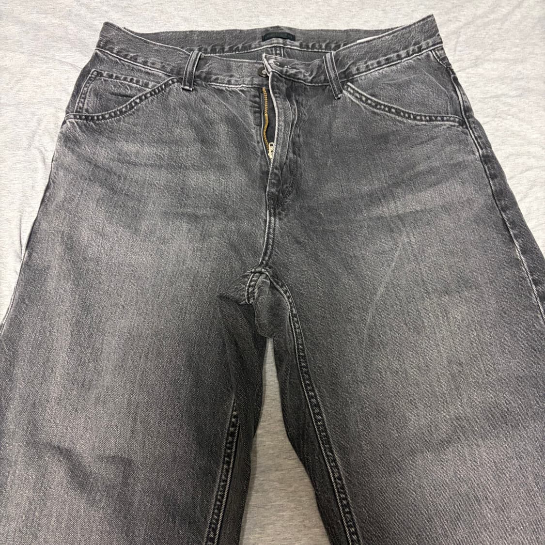 [32] 유니클로 와이드팬츠 흑청 상품이미지2