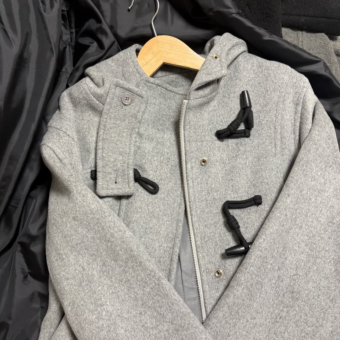 미세키서울 후디 숏코트 그레이 상품이미지2