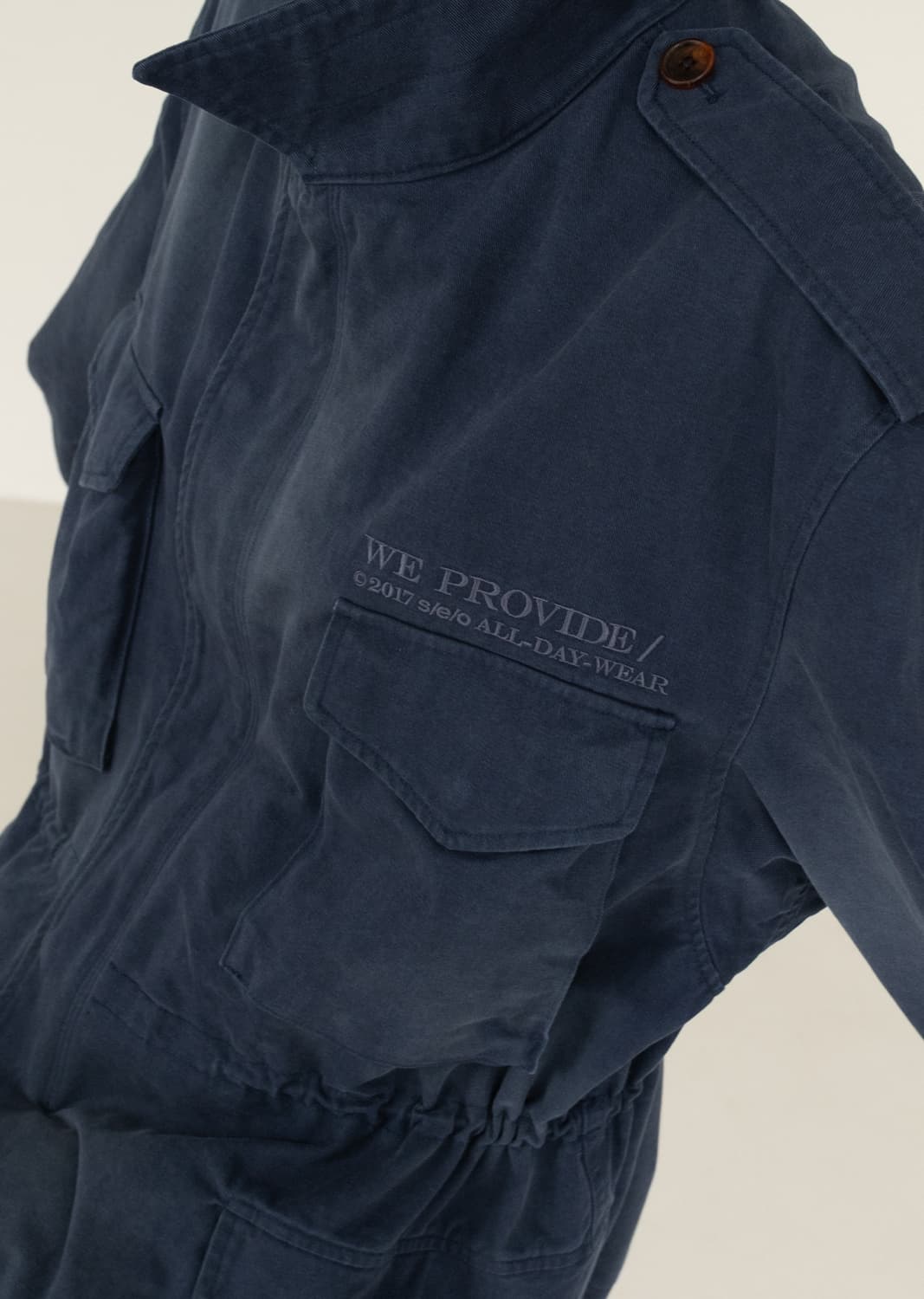 에스이오 WASHED COTTON FIELD JACKET NAVY 상품이미지3