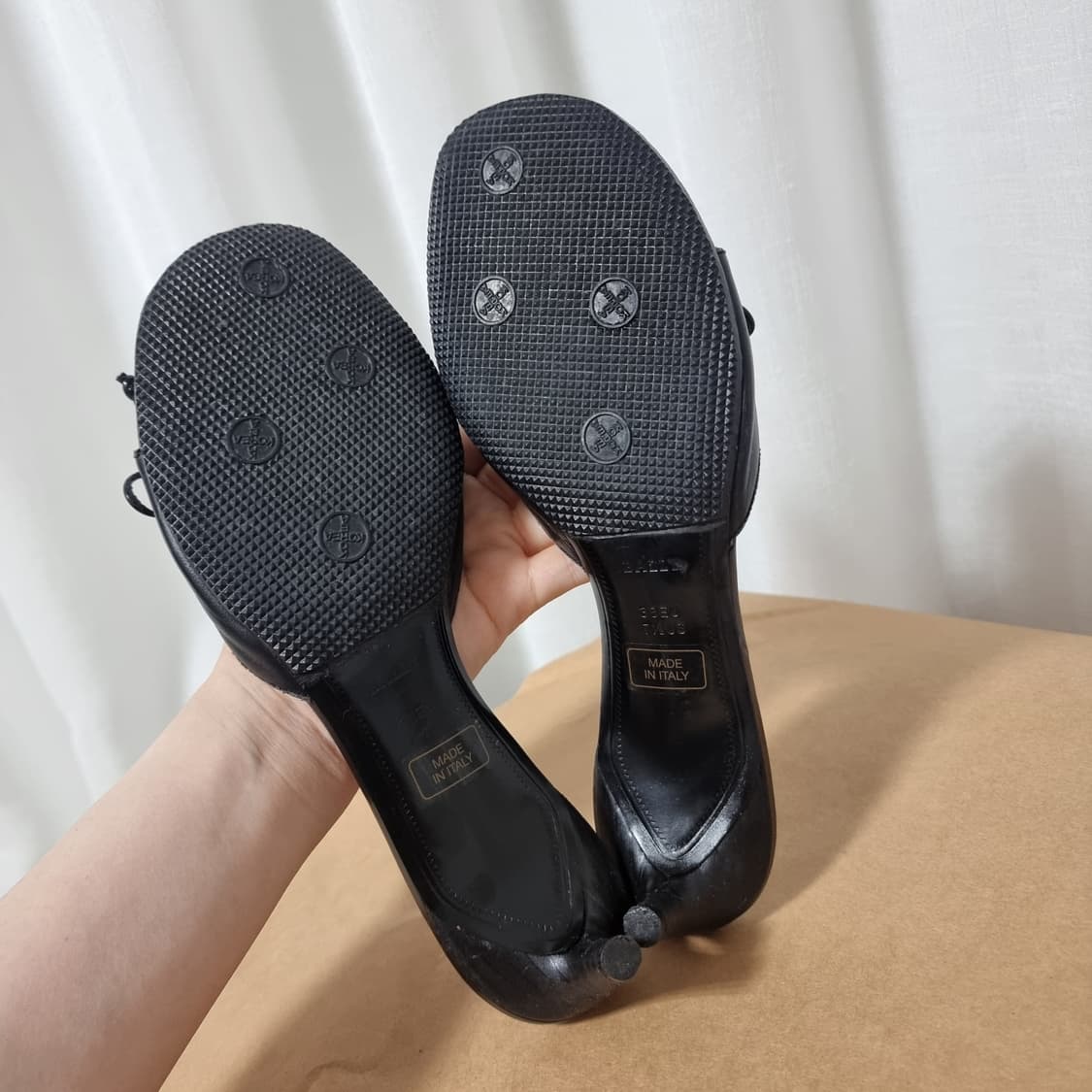 발리 Bally 가죽 샌들 슬리퍼 힐 슈즈 (7.5/245) 상태좋음 상품이미지6