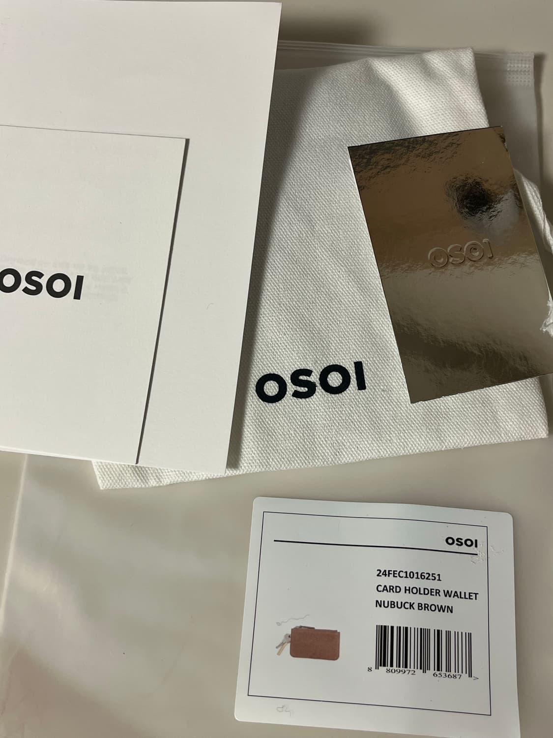(새상품)Osoi 오소이 카드 홀더 브라운 상품이미지5