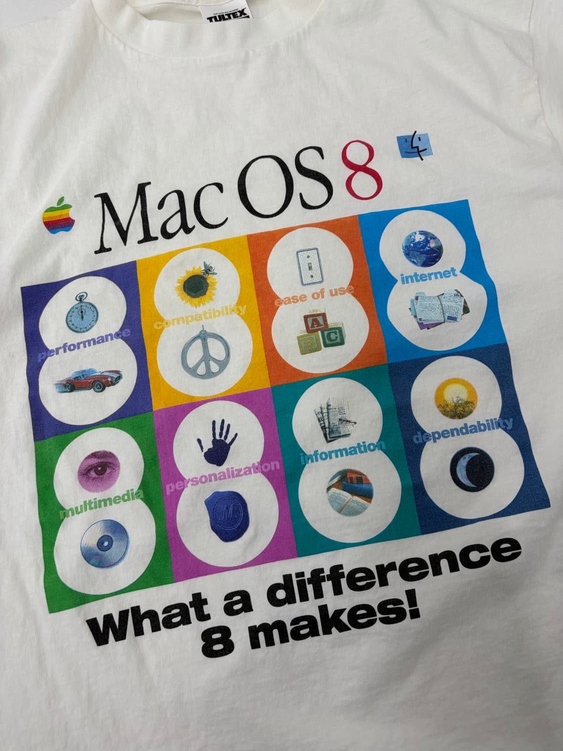 90s Apple Mac OS 8 Tee (white) 상품이미지5
