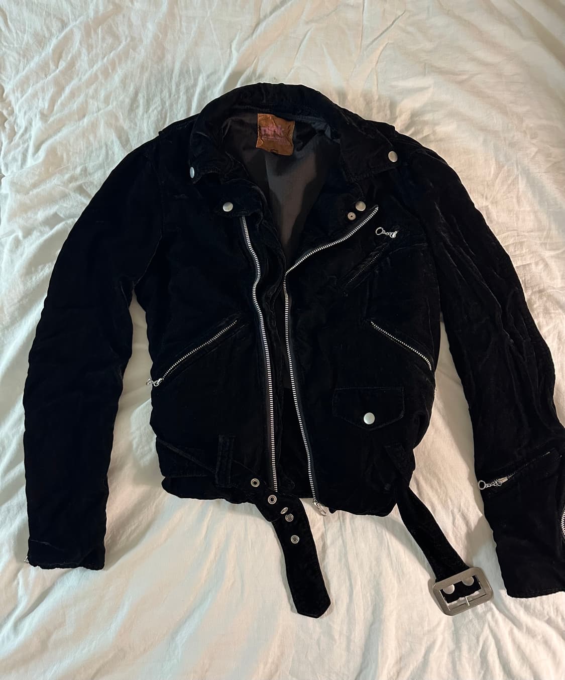 AD2013 준야와타나베 핑크 축융(벨벳) 라이더 자켓 상품이미지1