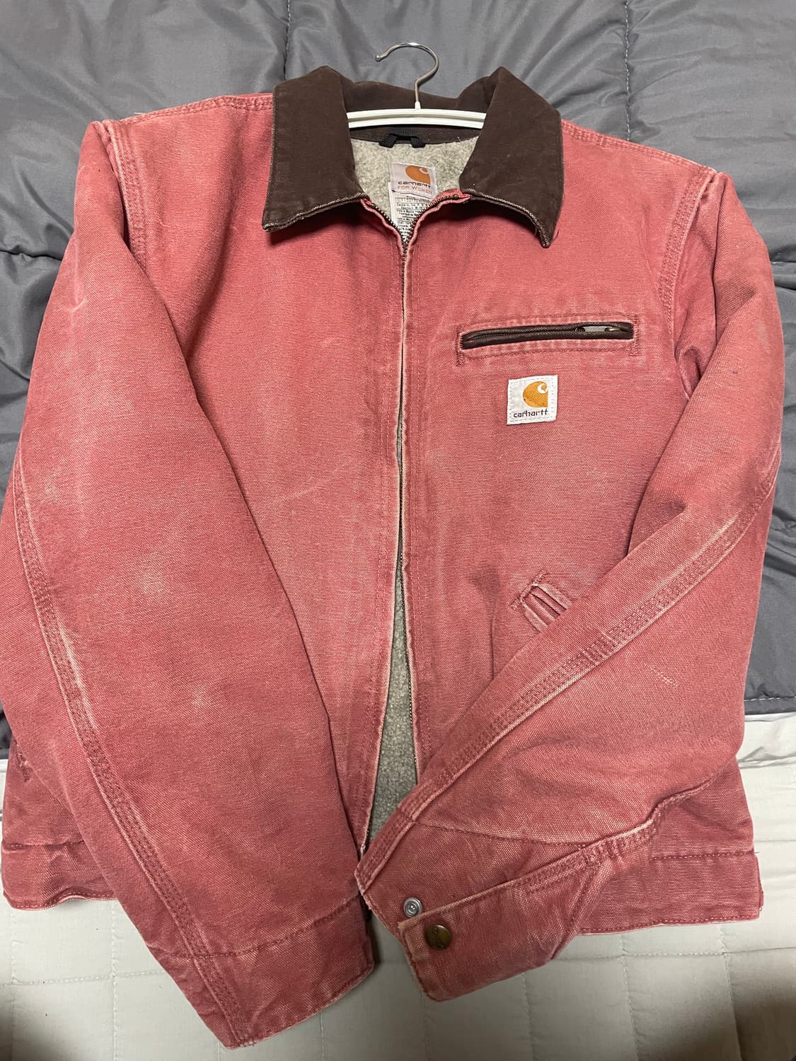 (M) 칼하트 j97 디트로이트자켓 살몬핑크, 핑크로즈 상품이미지1