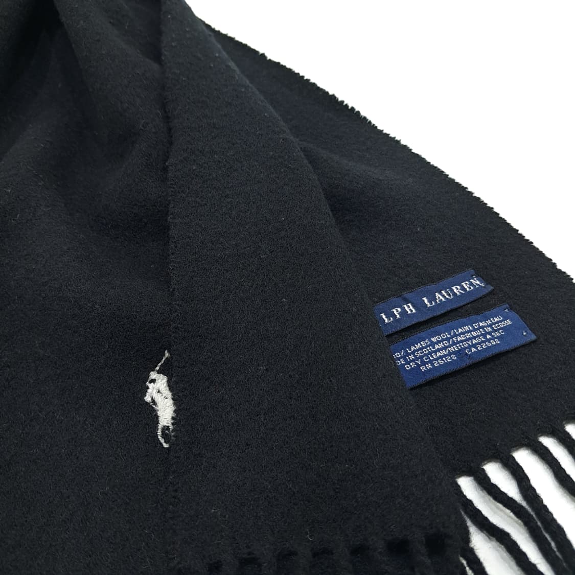 MX210 폴로 랄프로렌 블랙 램스울 목도리 머플러 상품이미지4