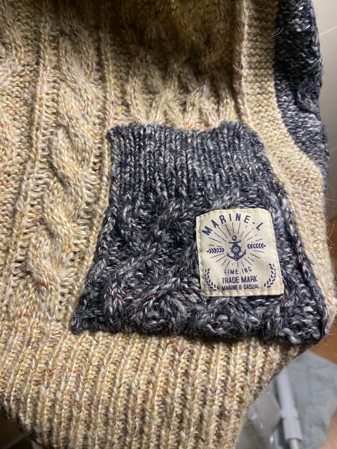 LIME.INC 케이블 니트 조끼 M 상품이미지7