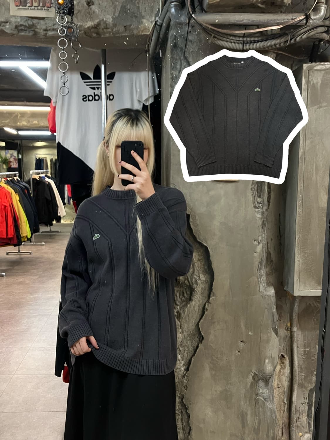 라코스테 니트 차콜  #csz2107 상품이미지1