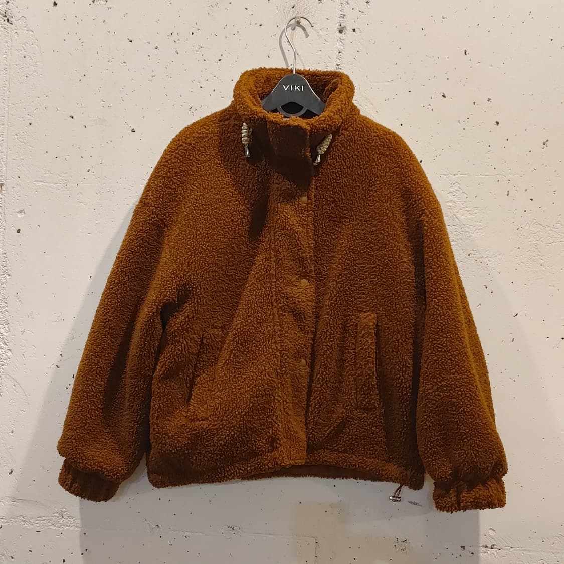 행텐 브라운 뽀글이 누빔 점퍼 S~M 상품이미지1