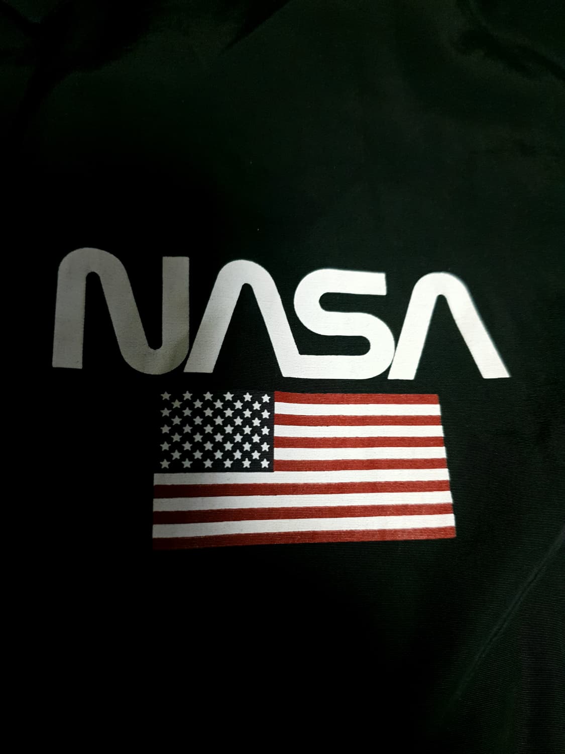 풀앤베어 NASA 성조기 프린팅 나일론 코치자켓 블랙 (M) 상품이미지2