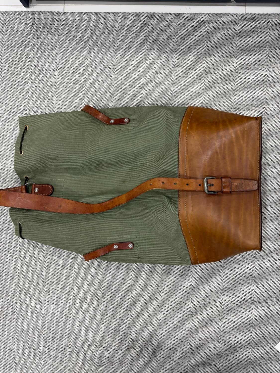 (소장용 레어) 스위스군 캔버스 가죽백 상품이미지3
