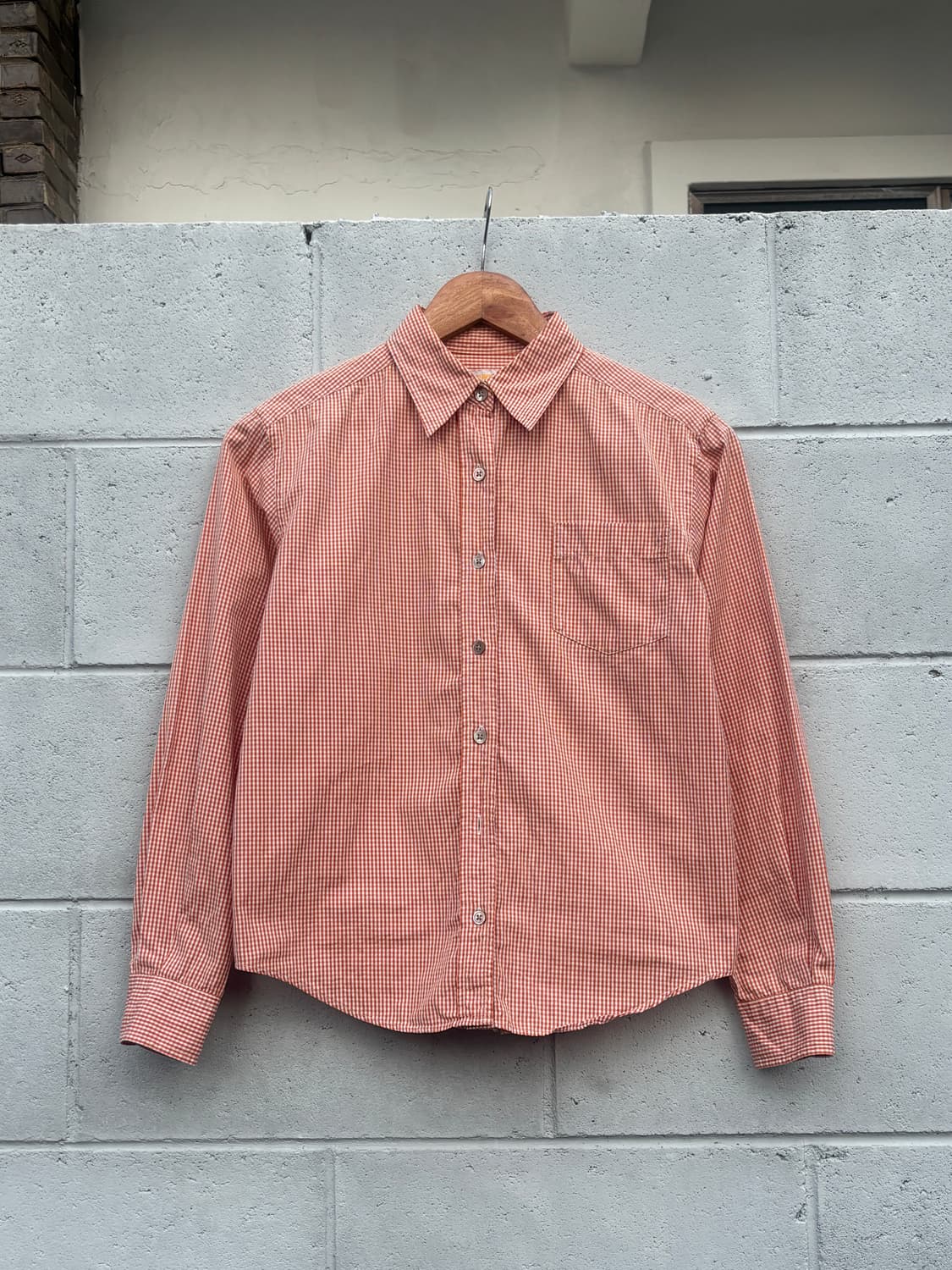 브룩스브라더스 오렌지 체크셔츠 상품이미지5