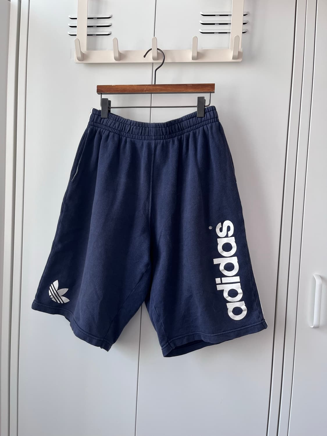 90's adidas 아디다스 네이비 카프리 숏츠 트레이닝팬츠 상품이미지4