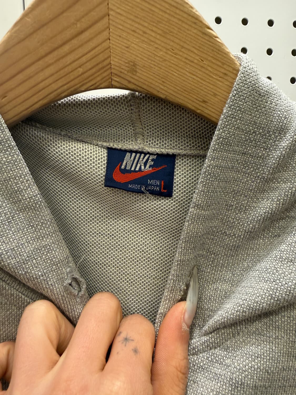 나이키 빈티지 로고 후드집업 그레이 U959 상품이미지5