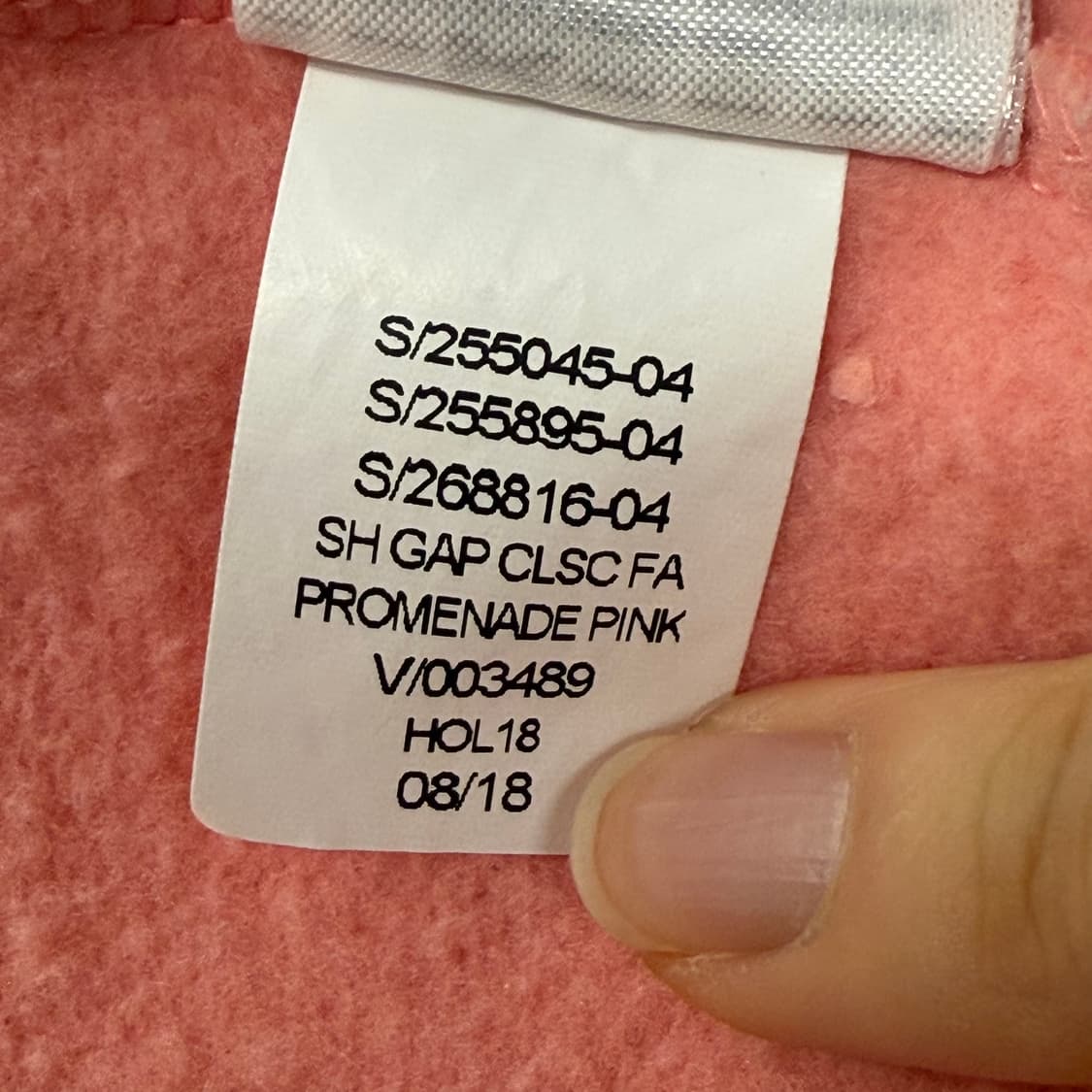 갭 딸기우유 핑크 후드집업 상품이미지6