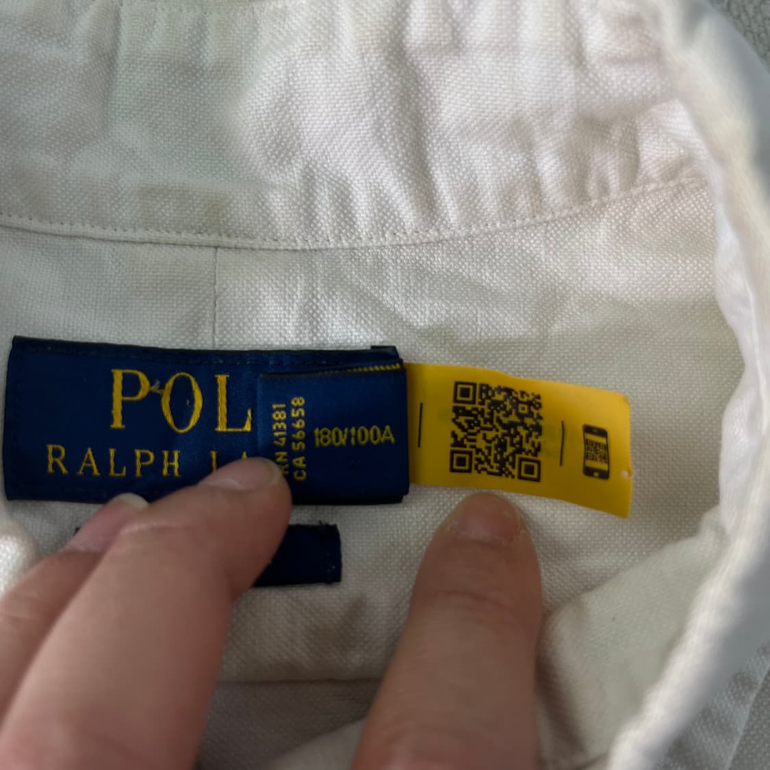 105 폴로랄프로렌 신형라벨 코튼 화이트 셔츠  상품이미지5