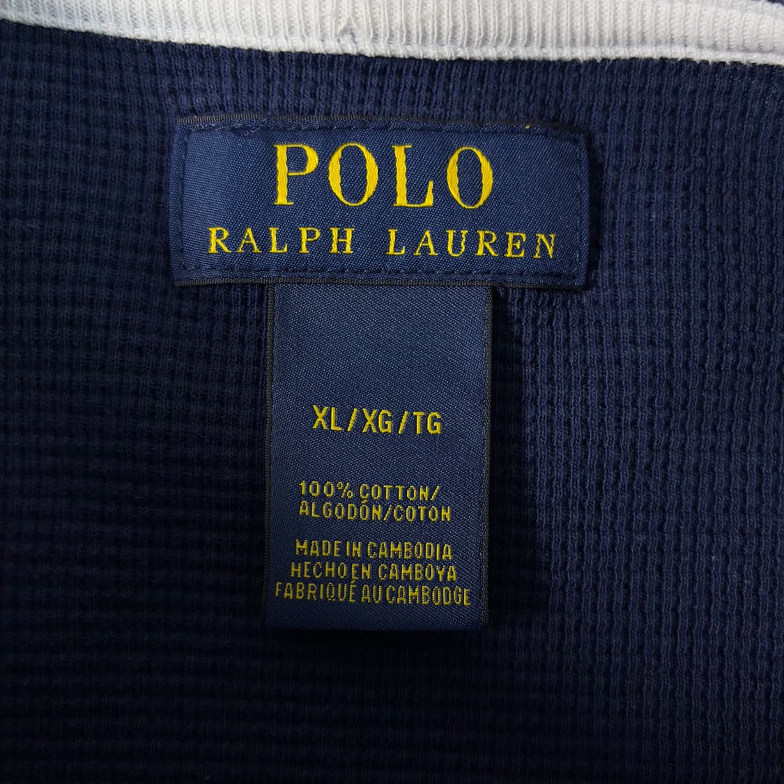 Polo  폴로 랄프로렌 자수 코튼 네이비 와플 니트 상품이미지4