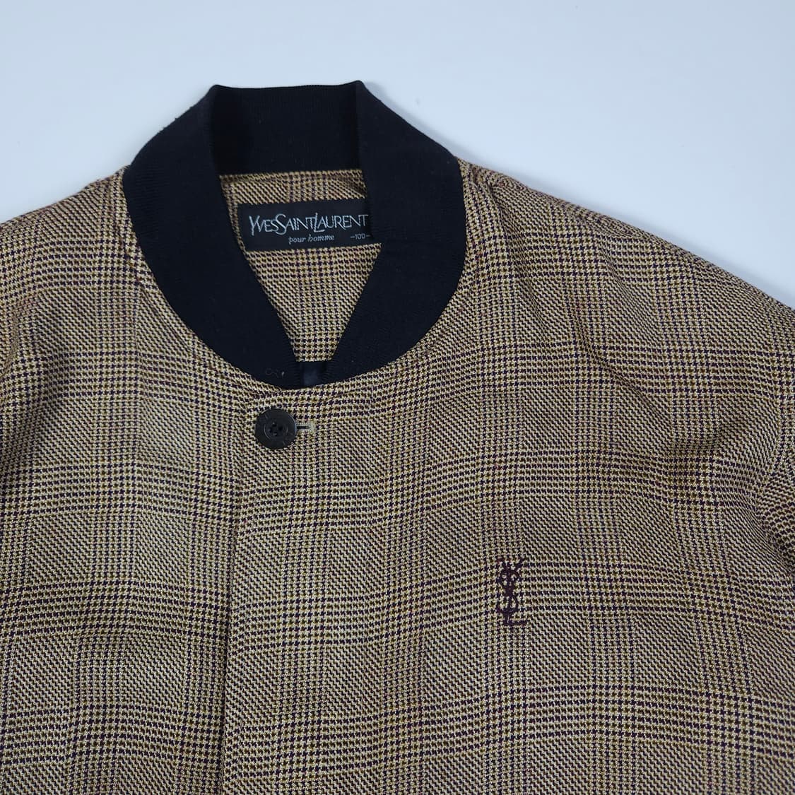 YSL 입생로랑 체크 블루종 자켓 상품이미지2