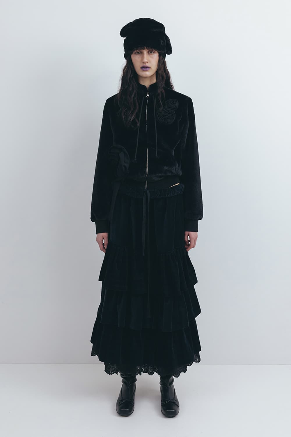 OPEN YY FLEECE APPLIQUÉ ZIPUP JACKET (M) 상품이미지2