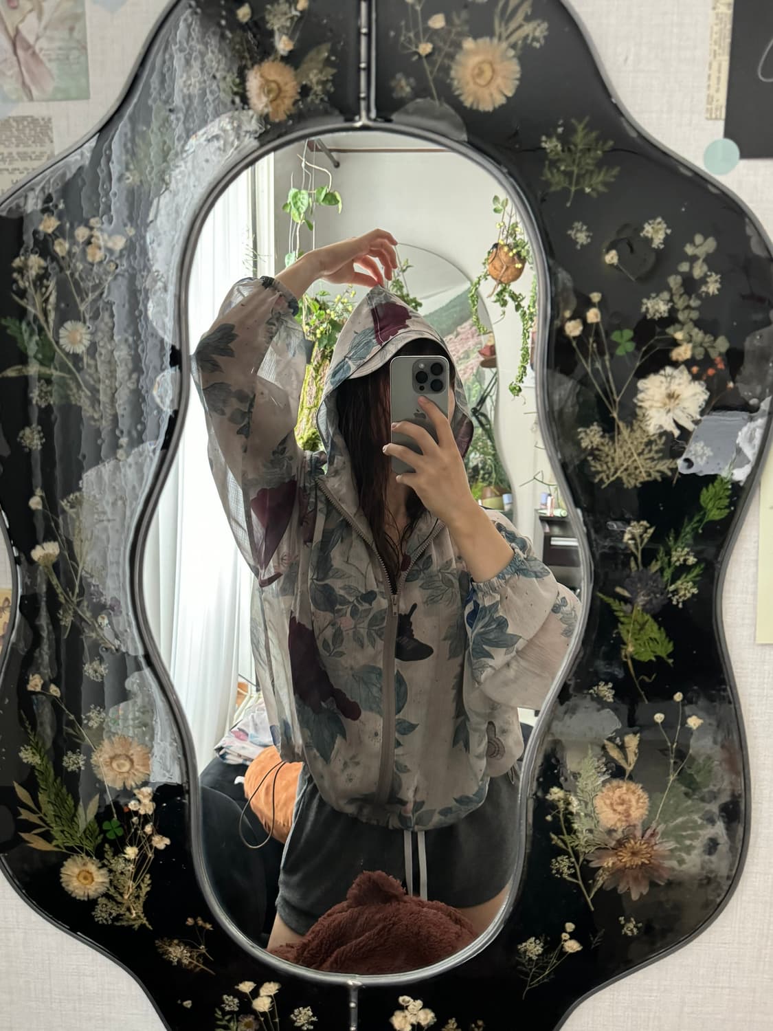 한땀한땀 호접도 쉬폰 점퍼 M 상품이미지2