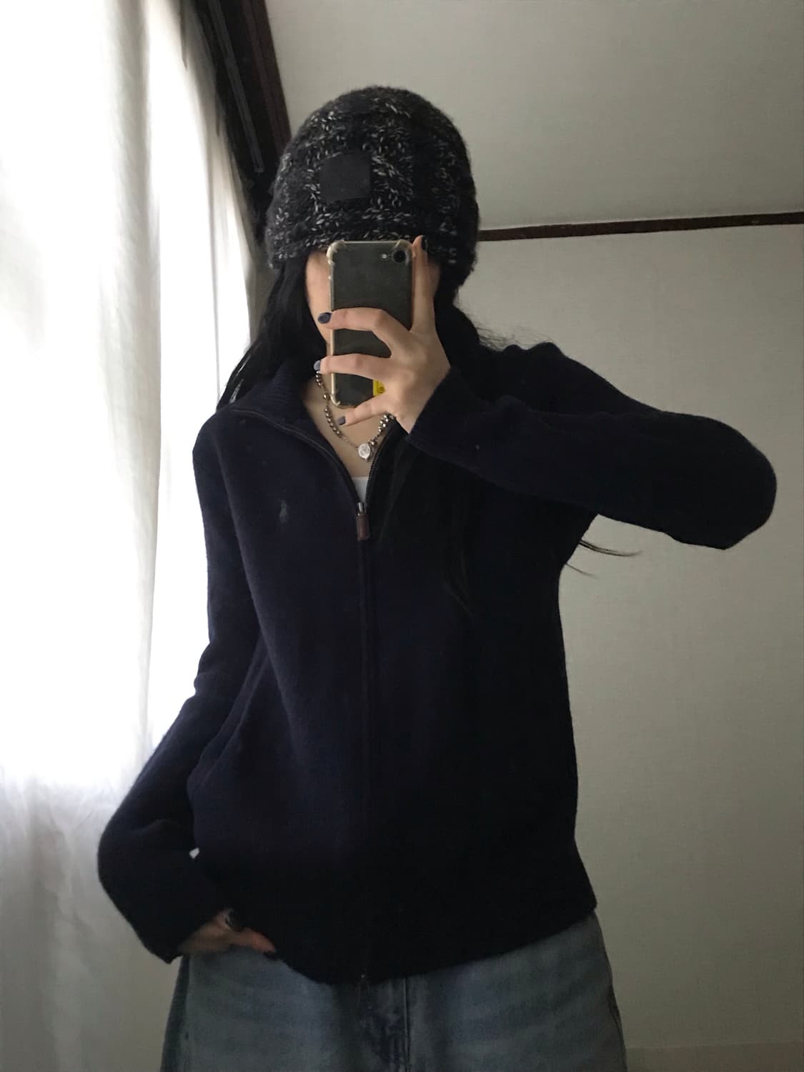 폴로 네이비 니트집업 상품이미지5