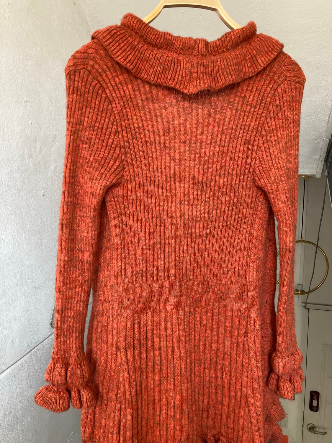 브릭 프릴 롱 가디건 원피스 상품이미지6