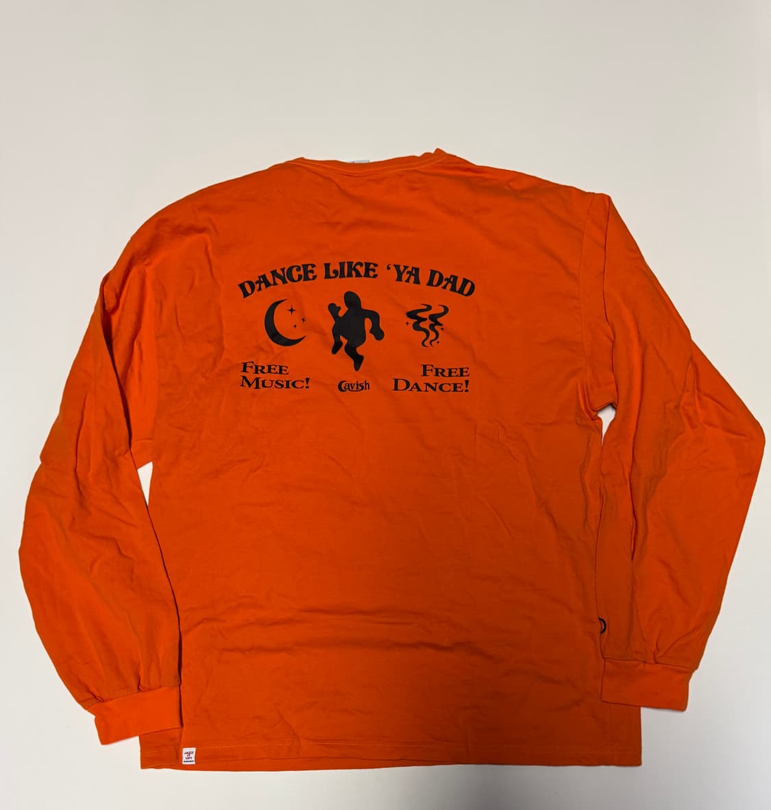 카비시 뒷 프린팅 오렌지 롱슬리브 긴팔 티셔츠 L 상품이미지1