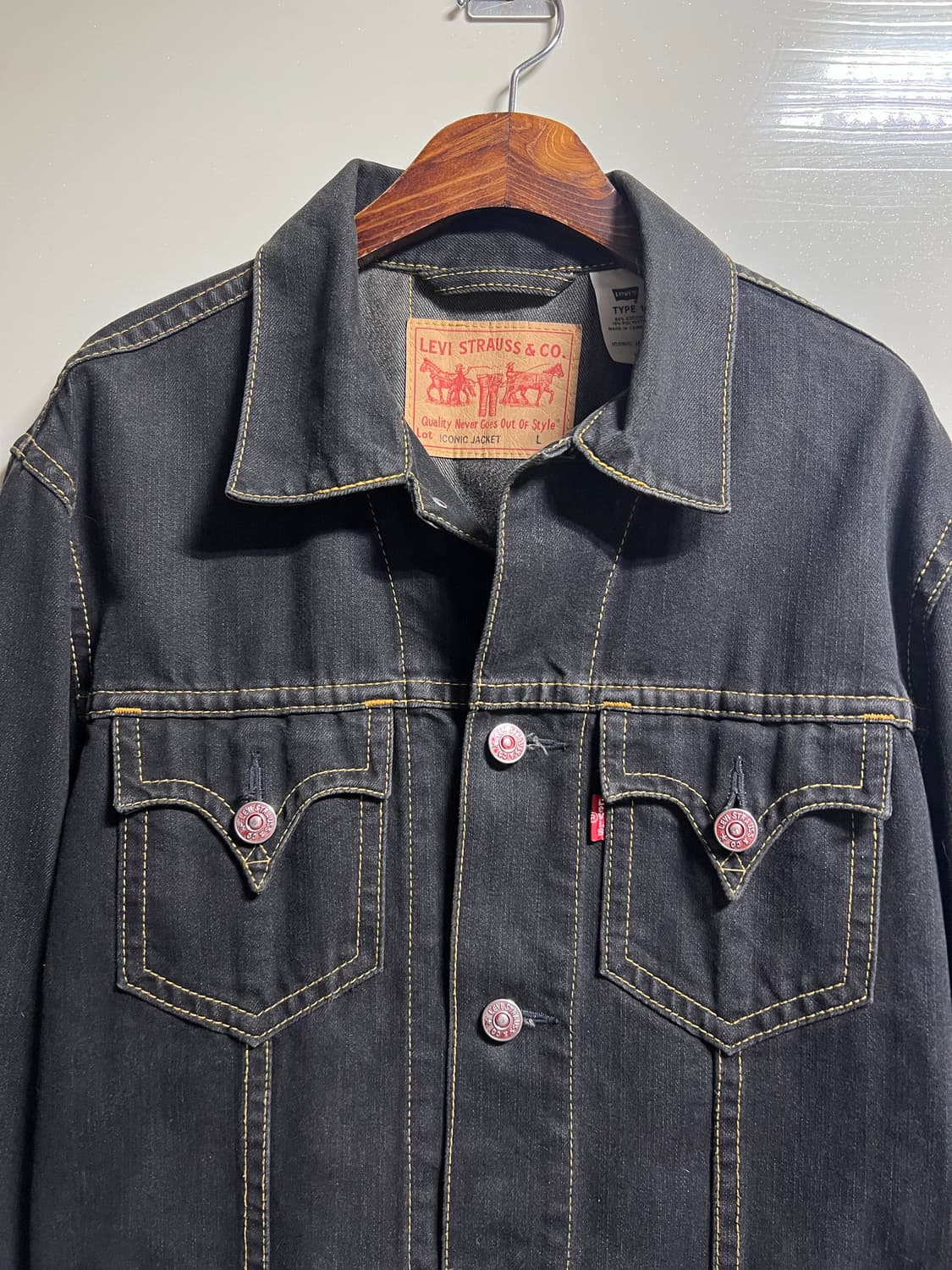 Levi's 리바이스 아이코닉 흑청 데님자켓 상품이미지2