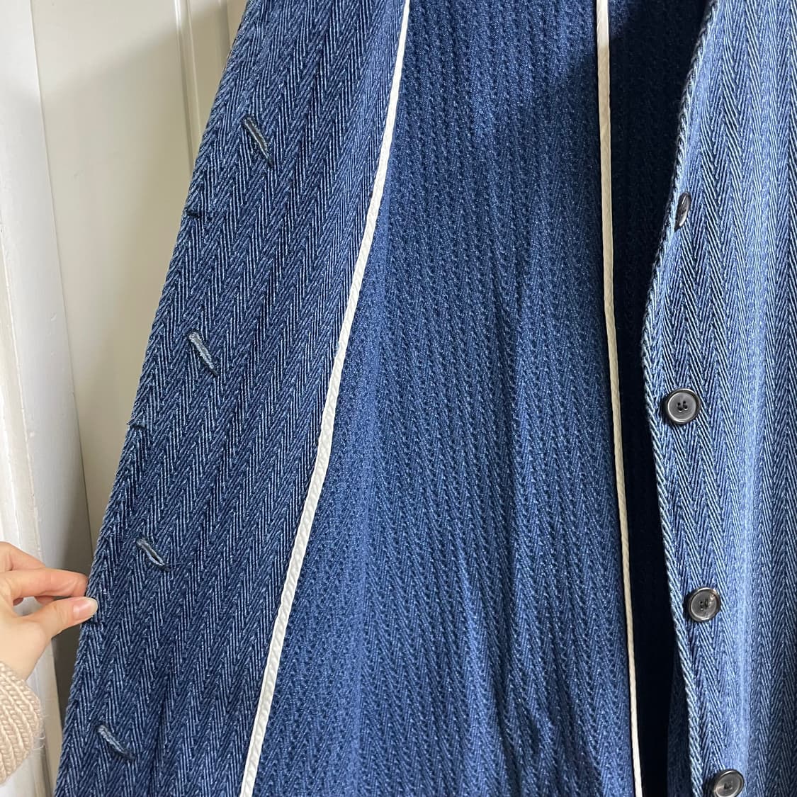 이자벨마랑 에뚜왈 데님 헤링본 롱자켓 상품이미지6