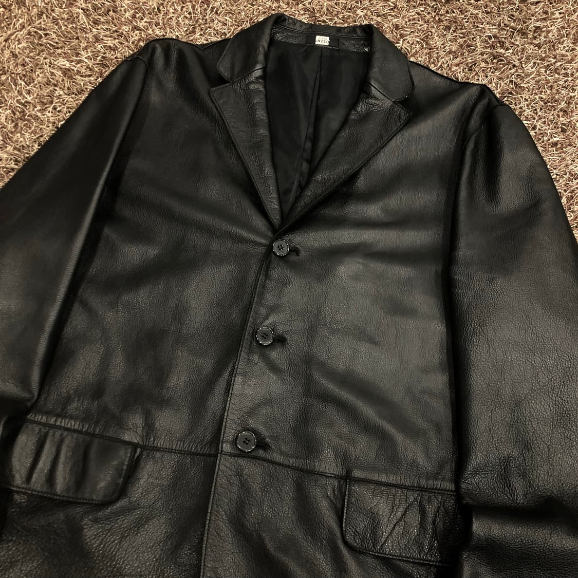 빈티지 소가죽 카우스킨 블레이저 레더 가죽 자켓 상품이미지2