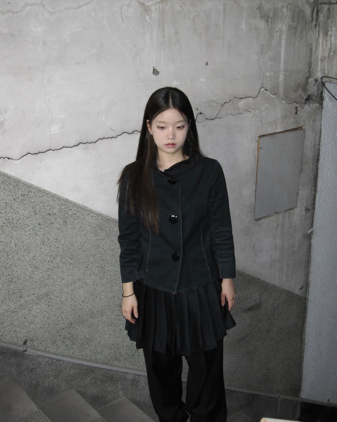버튼 포인트 데님 자켓 상품이미지5