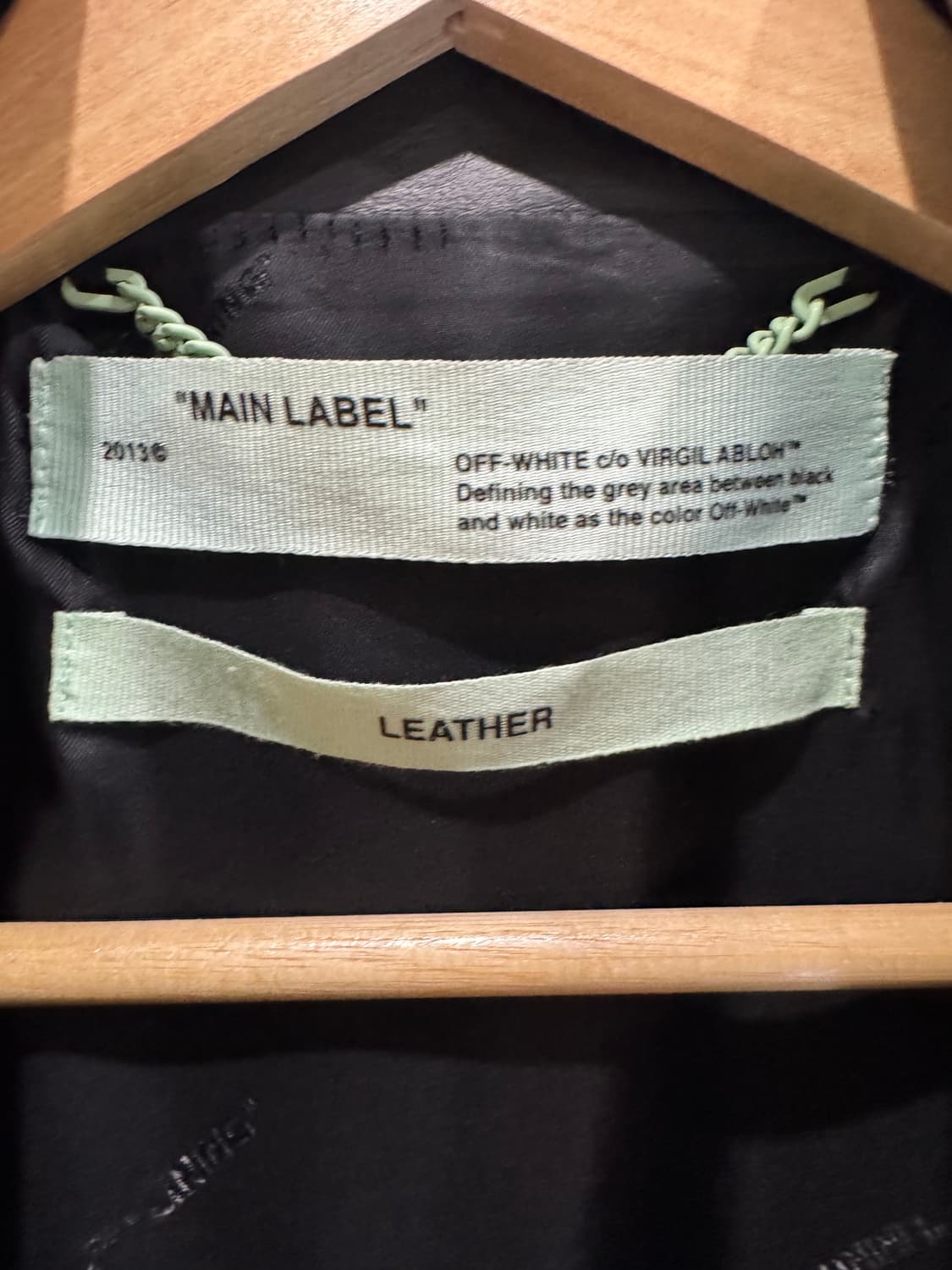 Off-White 가죽 바이커 자켓 L 정품 상품이미지6