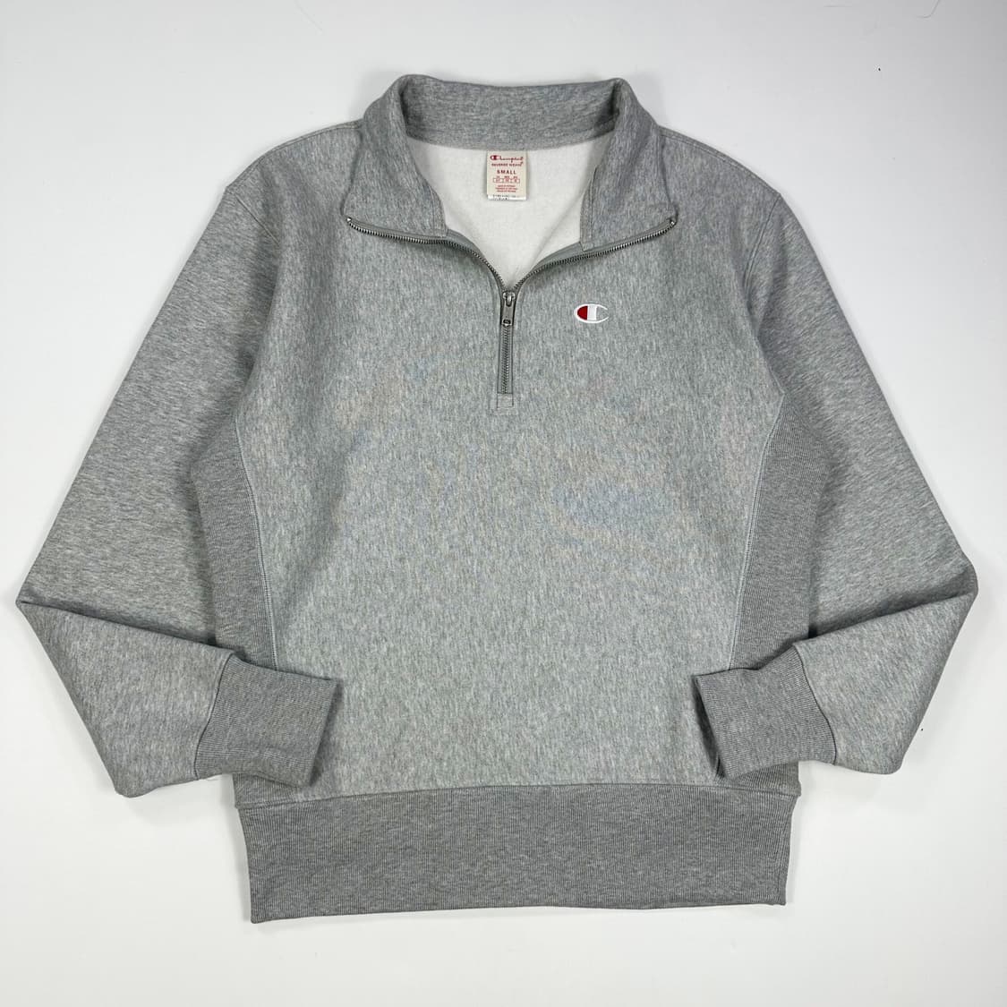 챔피온 리버스위브 레드탭 반집업 그레이 맨투맨 (실측 M) 상품이미지2