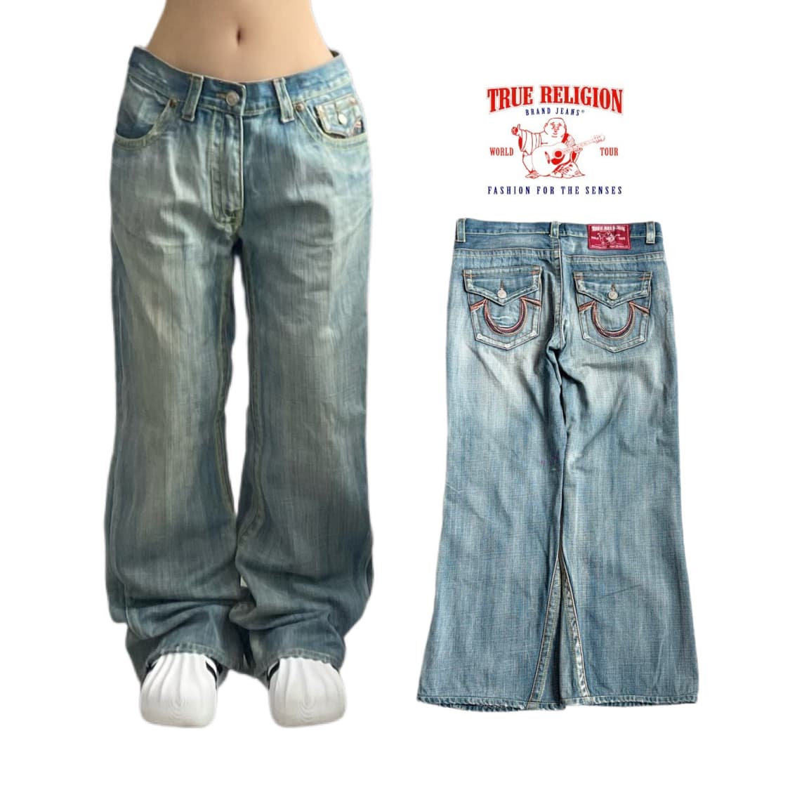트루릴리전 Y2K 부츠컷 빅사이즈 데님팬츠 상품이미지1