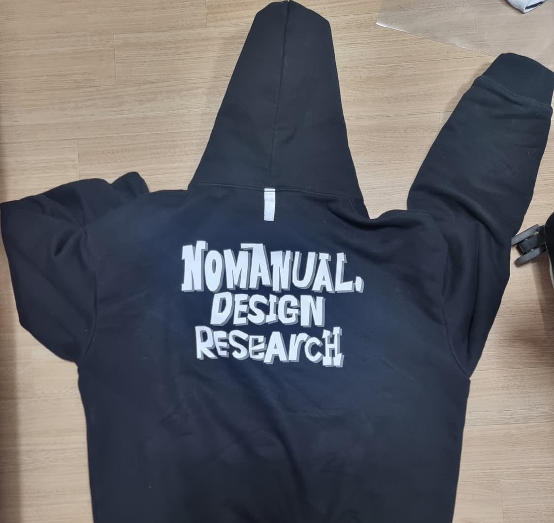 노매뉴얼 백 프린트 후디 XL 상품이미지1