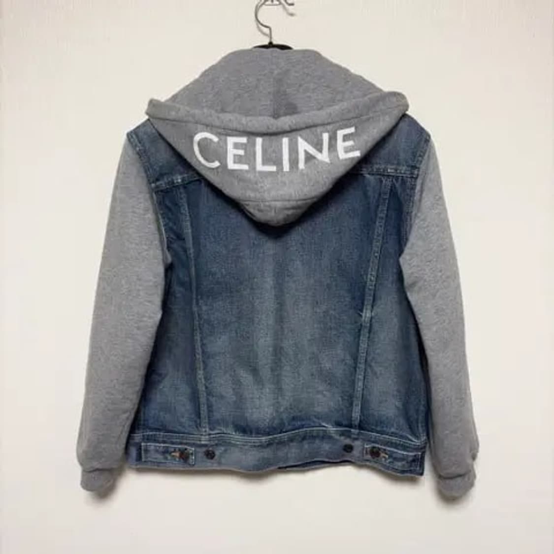 [S] 셀린느 백로고 후드 워싱 데님 자켓 상품이미지1