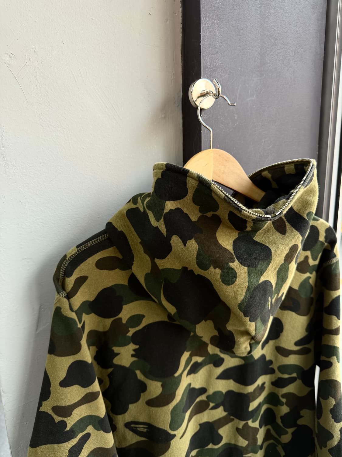 XL/ 베이프 컬리지 녹계 카모 후드집업 상품이미지8