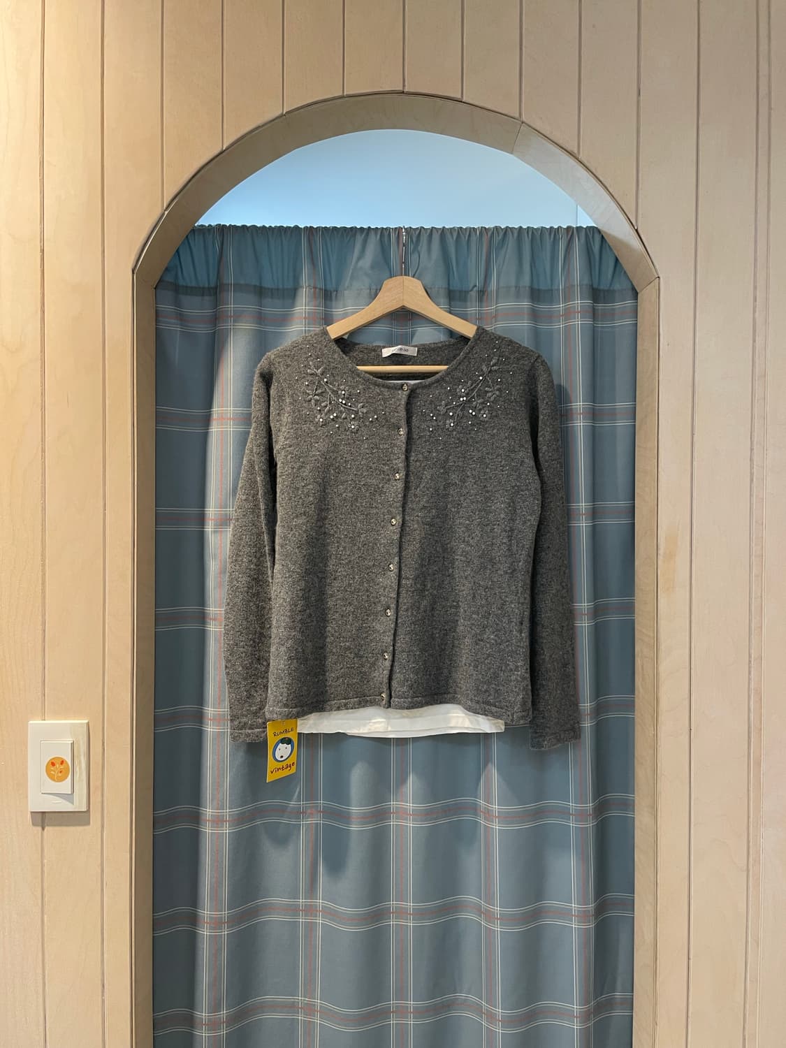 일본빈티지 비즈모리가디건 상품이미지1