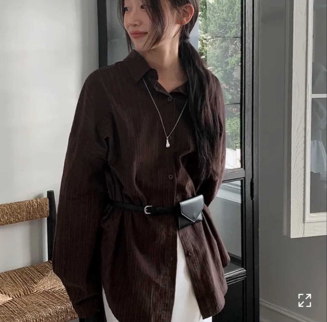 어리틀빗 가을 코듀로이 셔츠 브라운 상품이미지1