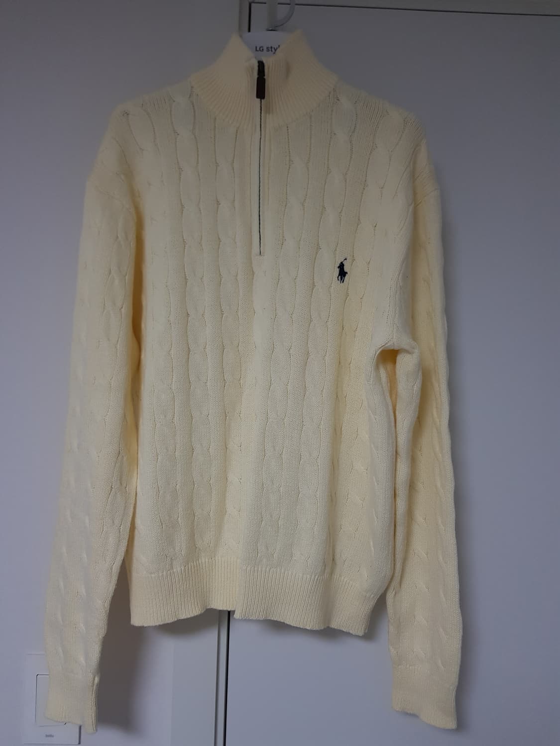 L) 폴로 하프집업 터틀넥 니트 아이보리 상품이미지1