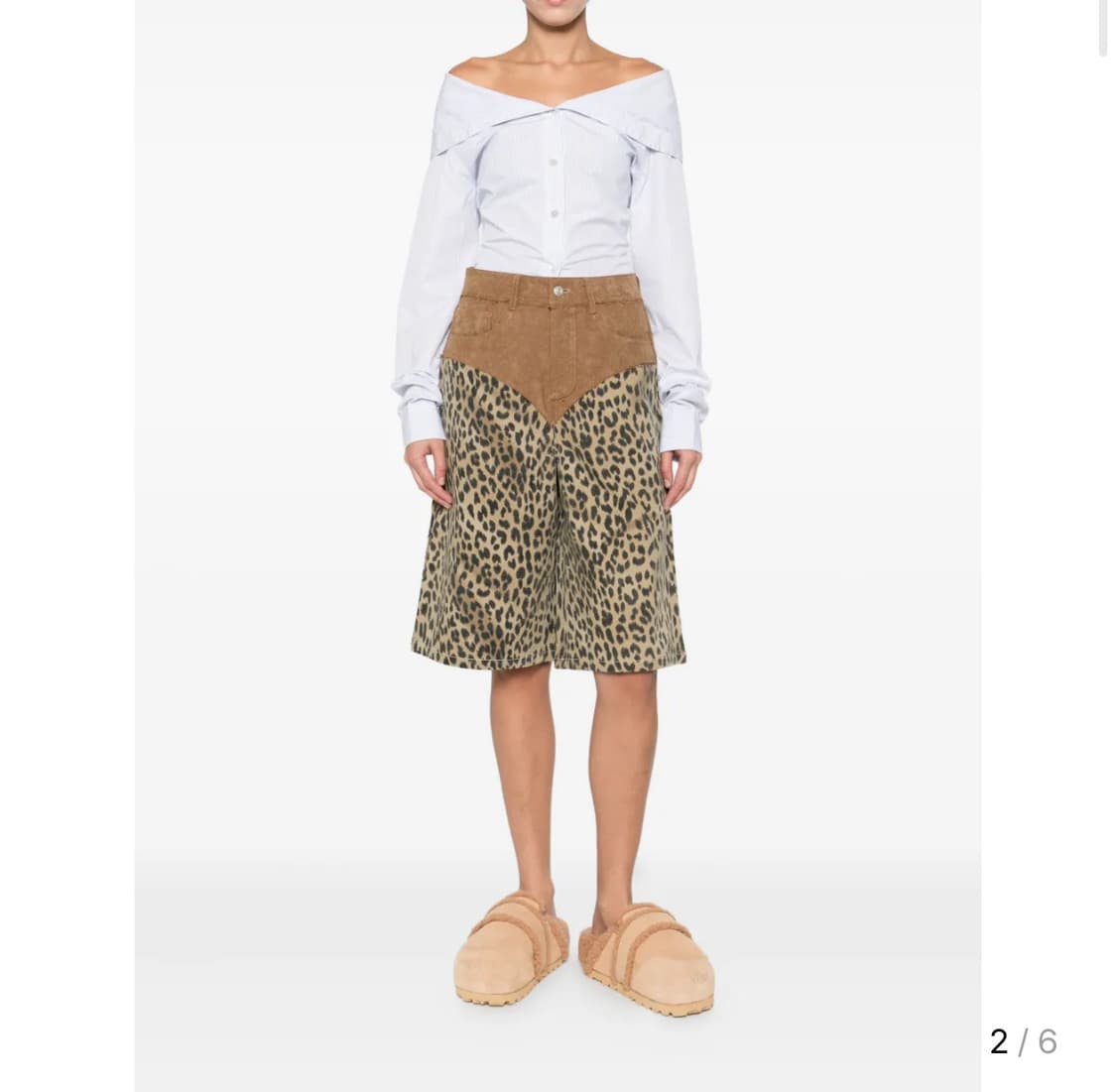 유일매물) 앤더슨벨 옥스포드 콤보 레오파드 쇼츠 상품이미지4
