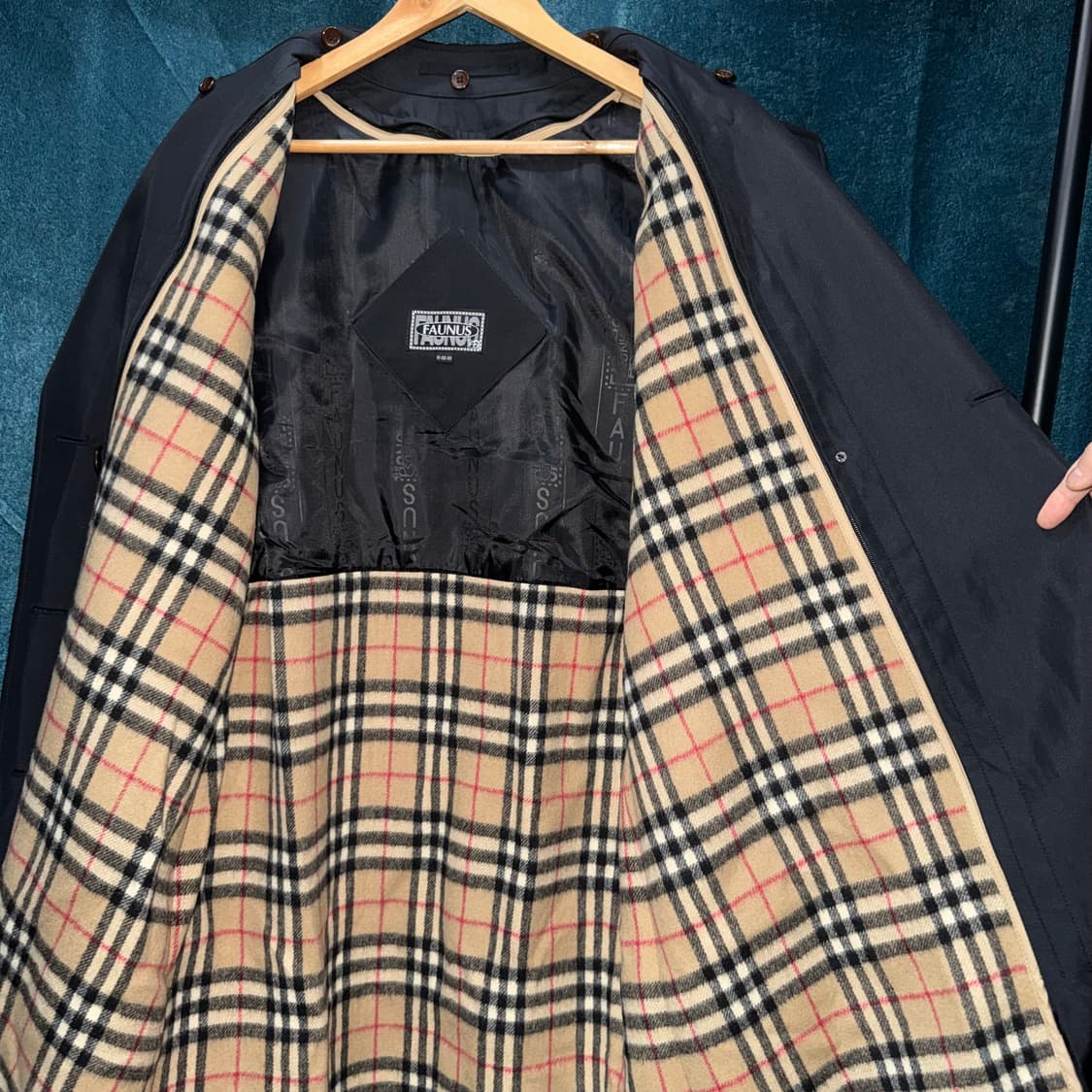 FAUNUS 블랙 롱 트렌치 코트 (L)  상품이미지5