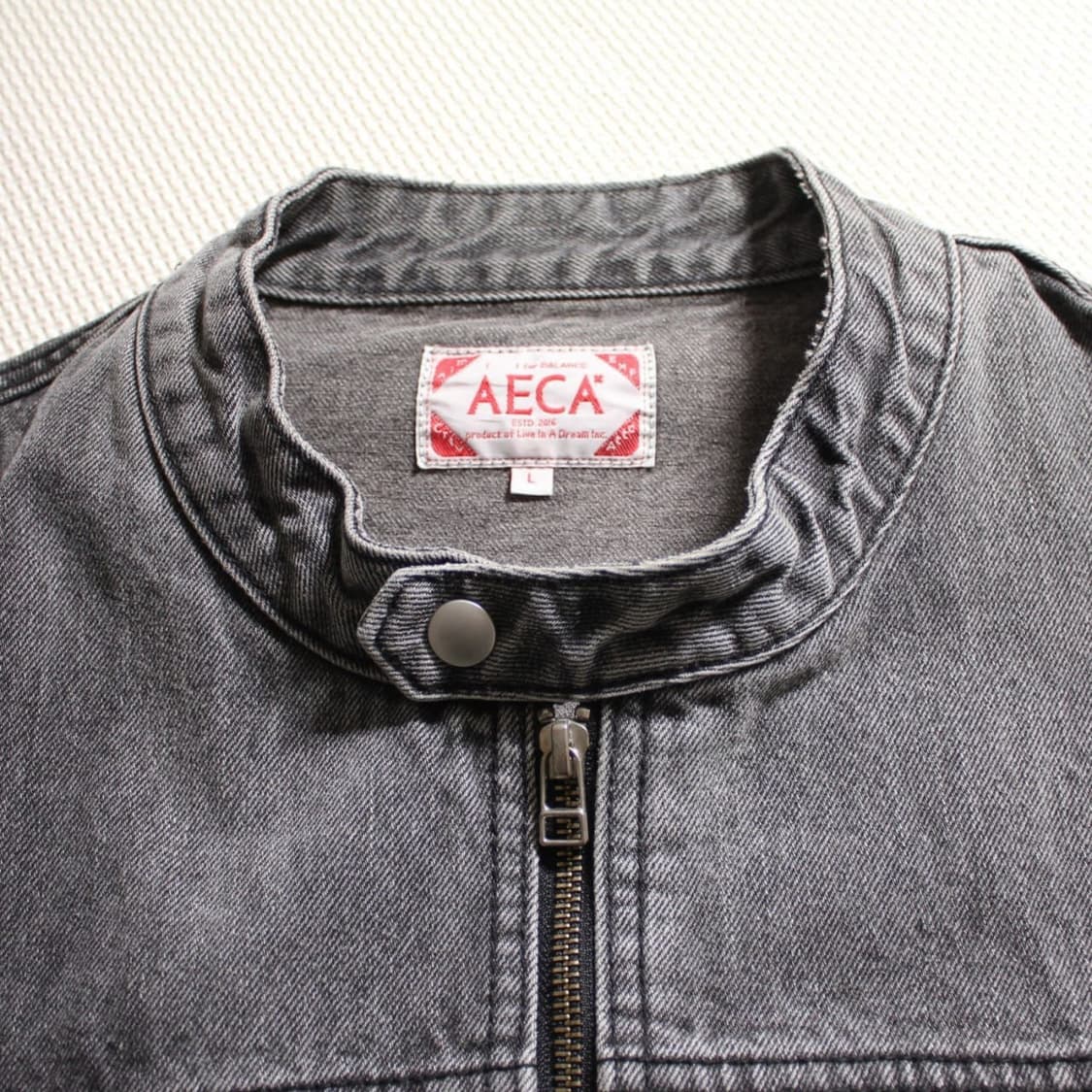 AECA WHITE 에이카 화이트 레이싱 데님 자켓 상품이미지5